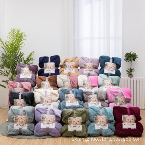 heavy 2.3 kgs big winter soft flannel 200*230cm large sherpa blanket